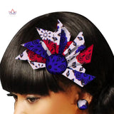 BRW Hand Dashiki Hair Clip Batik Mix Colors Boutique Hair Accessories