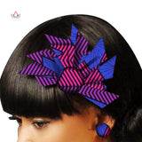 BRW Hand Dashiki Hair Clip Batik Mix Colors Boutique Hair Accessories
