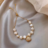 Baroque Freshwater Pearl Bracelet Shell Beach Jewelry for Women