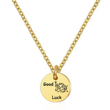 Golden Clavicle Chain Crystal Austrian Titanium Necklace