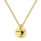 Golden Clavicle Chain Crystal Austrian Titanium Necklace