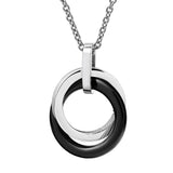 Non-fading ceramic Titanium Steel Pendant Necklace with Crystal from Austrian