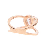 Vintage CZ Zircon Wedding Ring Plated X Ring