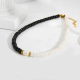 Agate Stone Choker Pearl Bracelet Set for Women
