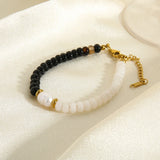 Agate Stone Choker Pearl Bracelet Set for Women