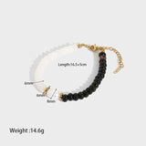 Agate Stone Choker Pearl Bracelet Set for Women