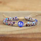 Boho Friendship Wrap Bracelet with Natural Stone Charm