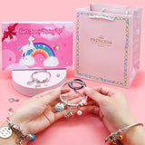 DIY Rainbow Crystal Beaded Bracelet Set