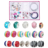 DIY Rainbow Crystal Beaded Bracelet Set