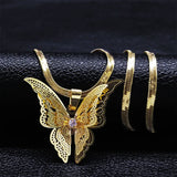 Hollow Carved Rhinestone Pendant Necklace with Snake Chain