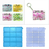 Square Calendar Keychain Crystal Epoxy Resin Mold DIY Pendant Silicone Mold