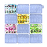 Square Calendar Keychain Crystal Epoxy Resin Mold DIY Pendant Silicone Mold