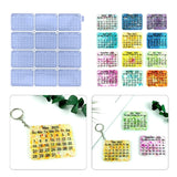 Square Calendar Keychain Crystal Epoxy Resin Mold DIY Pendant Silicone Mold
