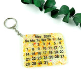 Calendar Keychain Silicone Molds with Hole Keyring - Birthday Gift