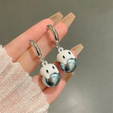 Cartoon Ghost Pearl Earrings Women's Halloween Sense Earrings Fun Advanced Earri