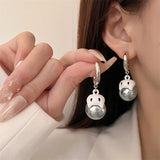 Cartoon Ghost Pearl Earrings Women's Halloween Sense Earrings Fun Advanced Earri
