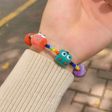 Funny Small Monster Bracelet Diy Elastic Rope Woven Bead Bracelet