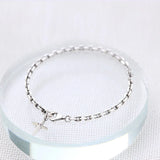 Vintage Thai Silver Cable Chain 925 Sterling Silver Cross Bracelets