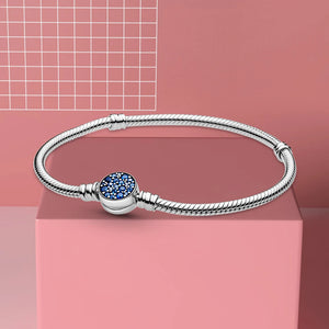 Solid Silver Heart T-Bar Cuff Chain Bracelet Sparkling Women Jewelry