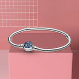 Solid Silver Heart T-Bar Cuff Chain Bracelet Sparkling Women Jewelry