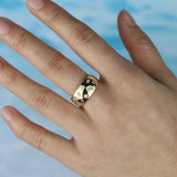 Christmas Engraved CZ Moon Star Starlight Vintage Women Engagement Ring