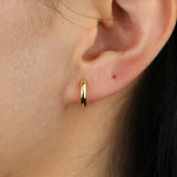 925 Sterling Silver Hoop Earrings Punk Style Small Big Hoops