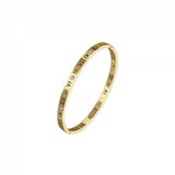 Roman Numerals Stainless Steel Charm Bracelet for Women