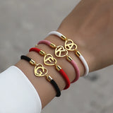 Classic Heart 26 Initial Letter Bracelet Women Adjustable