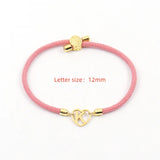 Classic Heart 26 Initial Letter Bracelet Women Adjustable