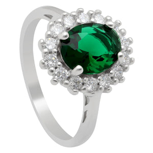 925 Sterling Silver Flower Wedding Engagement Ring for Women