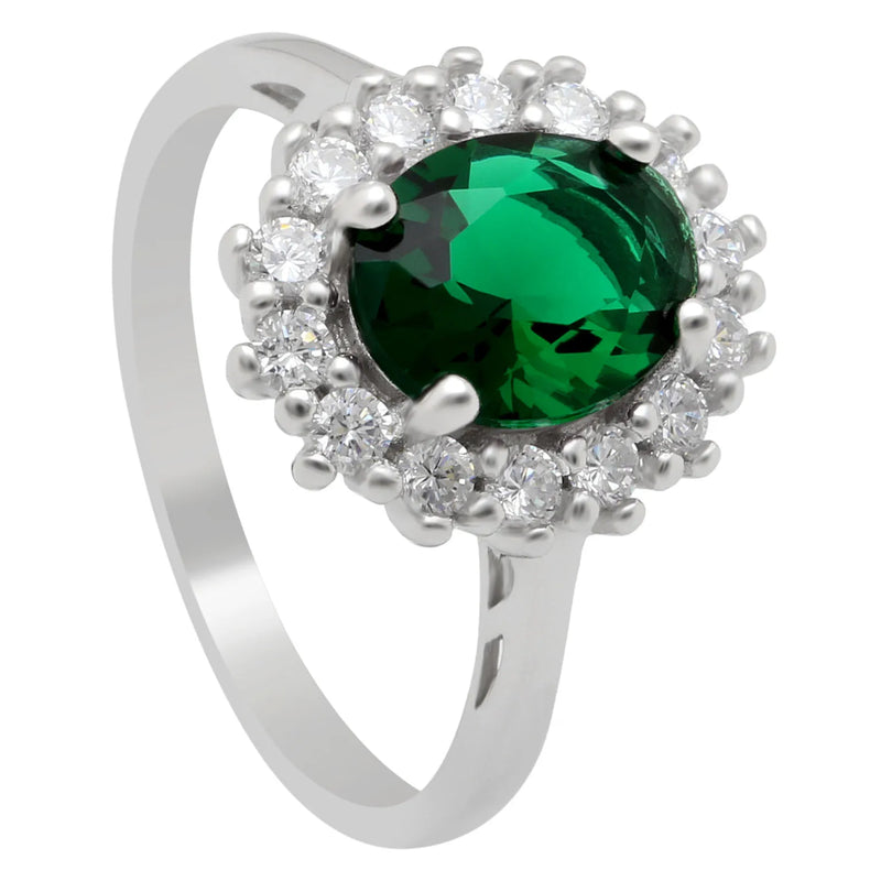 925 Sterling Silver Flower Wedding Engagement Ring for Women