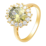 925 Sterling Silver Flower Wedding Engagement Ring for Women