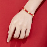 Classic 24K Plating Bracelet Charm Gilding Red Rope Bangle & Bracelet