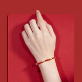 Classic 24K Plating Bracelet Charm Gilding Red Rope Bangle & Bracelet
