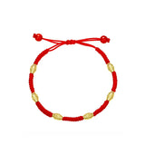 Classic 24K Plating Bracelet Charm Gilding Red Rope Bangle & Bracelet