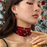 Red Velvet Chunky Clavicle Chain Necklace