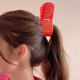 Arrietty Cosplay Shark Hair Clip Red Ponytail Hairpin Claw Headwear Gift