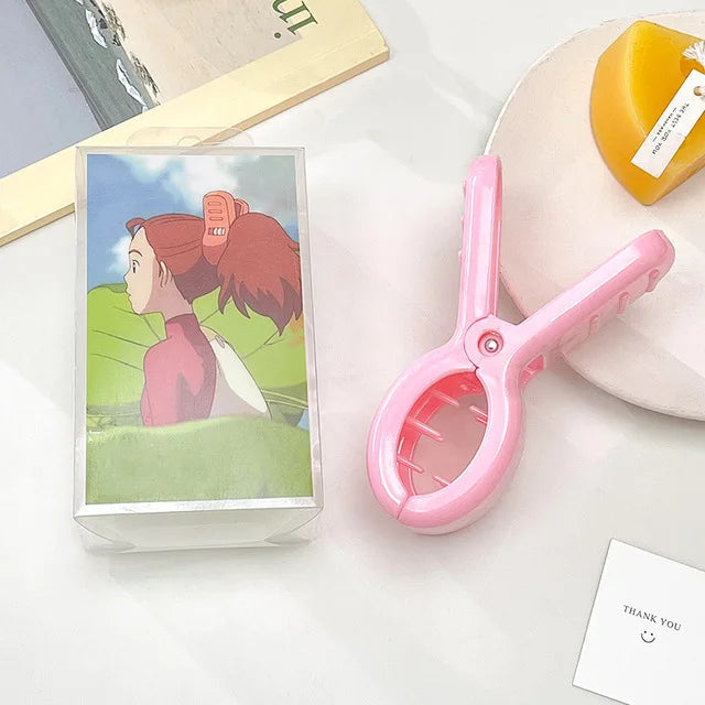 Arrietty Cosplay Shark Hair Clip Red Ponytail Hairpin Claw Headwear Gift