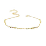 925 Silver Bracelet Colorful CZ Rainbow Circle Mini