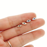 925 Silver Evil Eye Charm Stud Earrings for Girls
