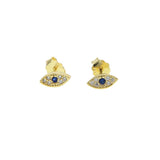 925 Silver Evil Eye Charm Stud Earrings for Girls