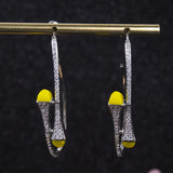 Dubai Zircon Women Geometry Hoop Earrings