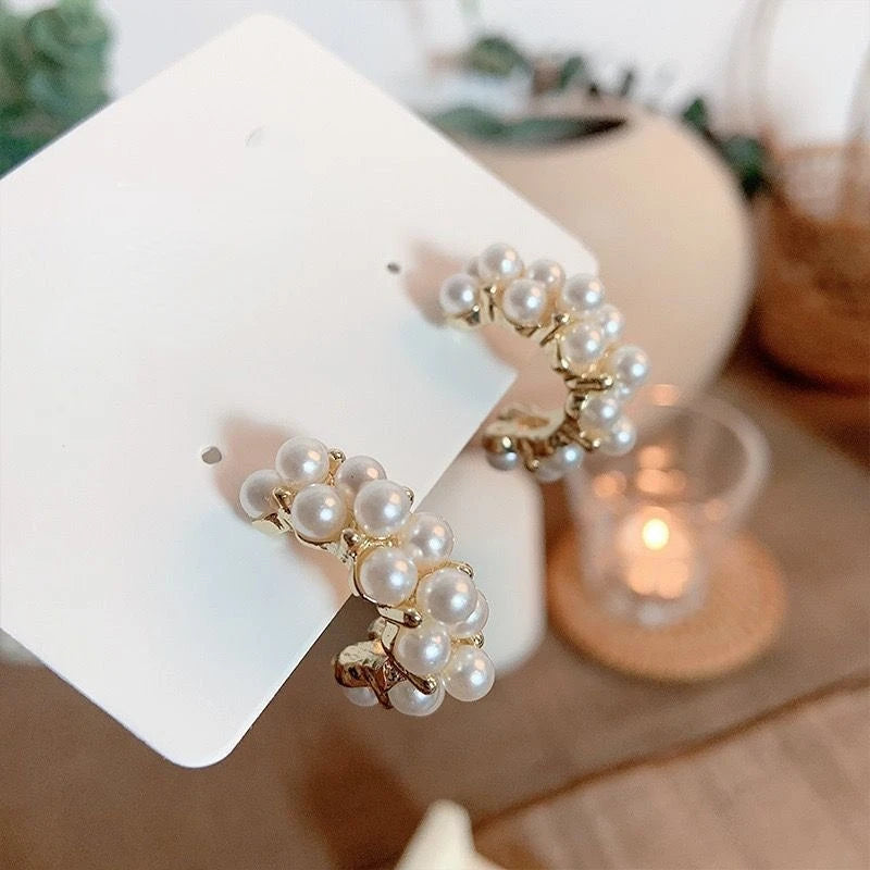 Pearl Earrings Women Jewelry Couples Gift