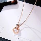 Austrian Titanium Steel LOVE Necklace for Women and Female