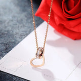 Austrian Titanium Steel LOVE Necklace for Women and Female
