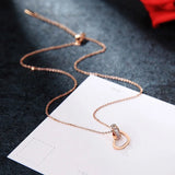 Austrian Titanium Steel LOVE Necklace for Women and Female