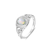 925 Silver Opal Ring Men Women Christmas Gift