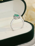 S925 Sterling Silver Paraiba Droplet Women's Ring