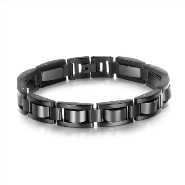 Men's Health-Care Hematite Bracelet Stainless Steel Jewelry