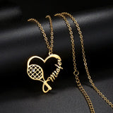 Love Heart Pendant Necklace Stainless Steel Crystal Zircon Tennis Necklace